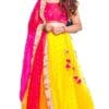 Nena Fashion Women Silk Semi-Stitched Lehenga Choli (Lehengha Choli For Womens_Yellow_Free Size)