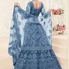 PATLANI Women Net Letest Design Chain Embroderied Work Woman S Flered Semi-Stitched Lehenga Choli.(Semi Stitched)