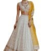 TRENDMALLS Women's Embroidery Sequence Work Semi-Stitched Bridal Lehenga Choli with Dupatta For Women(New-Bridal-Latest-Wedding-Lehenga-Free size)