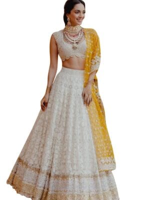 TRENDMALLS Women's Embroidery Sequence Work Semi-Stitched Bridal Lehenga Choli with Dupatta For Women(New-Bridal-Latest-Wedding-Lehenga-Free size)