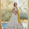 TRENDMALLS Women's Embroidery Sequence Work Semi-Stitched Bridal Lehenga Choli with Dupatta For Women(New-Bridal-Latest-Wedding-Lehenga-Free size)