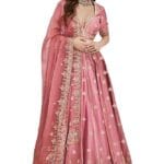 TRENDMALLS Women's Embroidery Sequence Work Semi-Stitched Bridal Lehenga Choli with Dupatta For Women(New-Bridal-Latest-Wedding-Lehenga-Free size)