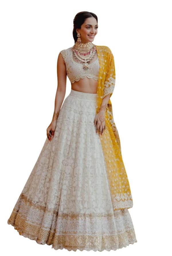 TRENDMALLS Women's Embroidery Sequence Work Semi-Stitched Bridal Lehenga Choli with Dupatta For Women(New-Bridal-Latest-Wedding-Lehenga-Free size)