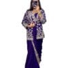 infabzon Ready To Wear Saree & Koti Set For Women Bollywood Style Chinon Silk Fabric On Embrodery Sequance Cording Work