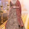 Women's Olive Green Raw Silk Handworked Lehenga