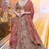 Women's Olive Green Raw Silk Handworked Lehenga