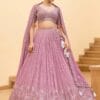 Women's Silk lilac purple lehenga choli for wedding
