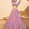 Women's Silk lilac purple lehenga choli for wedding