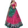 KrishuEthnics Rajasthani Tussar Silk Lehenga Choli with Laheriya and Bandhani Print & Foil Work
