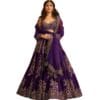 WeaRSquad solid Women’s Art Silk Lehenga Choli with Sequins Embroidery Work & Unstitched Blouse - Party Wear Georgette Dupatta for Weddings and Special Occasions