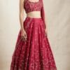 WeaRSquad Women’s Art Silk Lehenga Choli with Sequins Embroidery Work & Unstitched Blouse - Parti Wear Georgette Dupatta for Weddings and Special Occasions