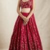 WeaRSquad Women’s Art Silk Lehenga Choli with Sequins Embroidery Work & Unstitched Blouse - Parti Wear Georgette Dupatta for Weddings and Special Occasions