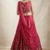 WeaRSquad Women’s Art Silk Lehenga Choli with Sequins Embroidery Work & Unstitched Blouse - Parti Wear Georgette Dupatta for Weddings and Special Occasions