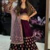 Kedar Fab Women's Embroidered Sequence Lehenga Choli With Dupatta