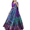 Women's Dot & Ikkat Print With foil work Tussar Silk Lehenga Choli Set